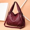 thumbnail image 5 of Bolso de mano de cuero de alta calidad, bolsos cruzados casuales para mujer, nuevos bolsos de hombro de gran capacidad, bolso de mano de viaje para mujer 2024, 5 of 5