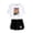 WhiteBlack, variant on Freya Skye Vintage Graphic Short Sleeve Crop Top Shorts Two Piece Set Women's Top Sets