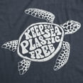 thumbnail image 2 of Mens Keep The Sea Plastic Free T Shirt Cute Sea Turtle Earth Day Tee Graphic Tees, 2 of 9
