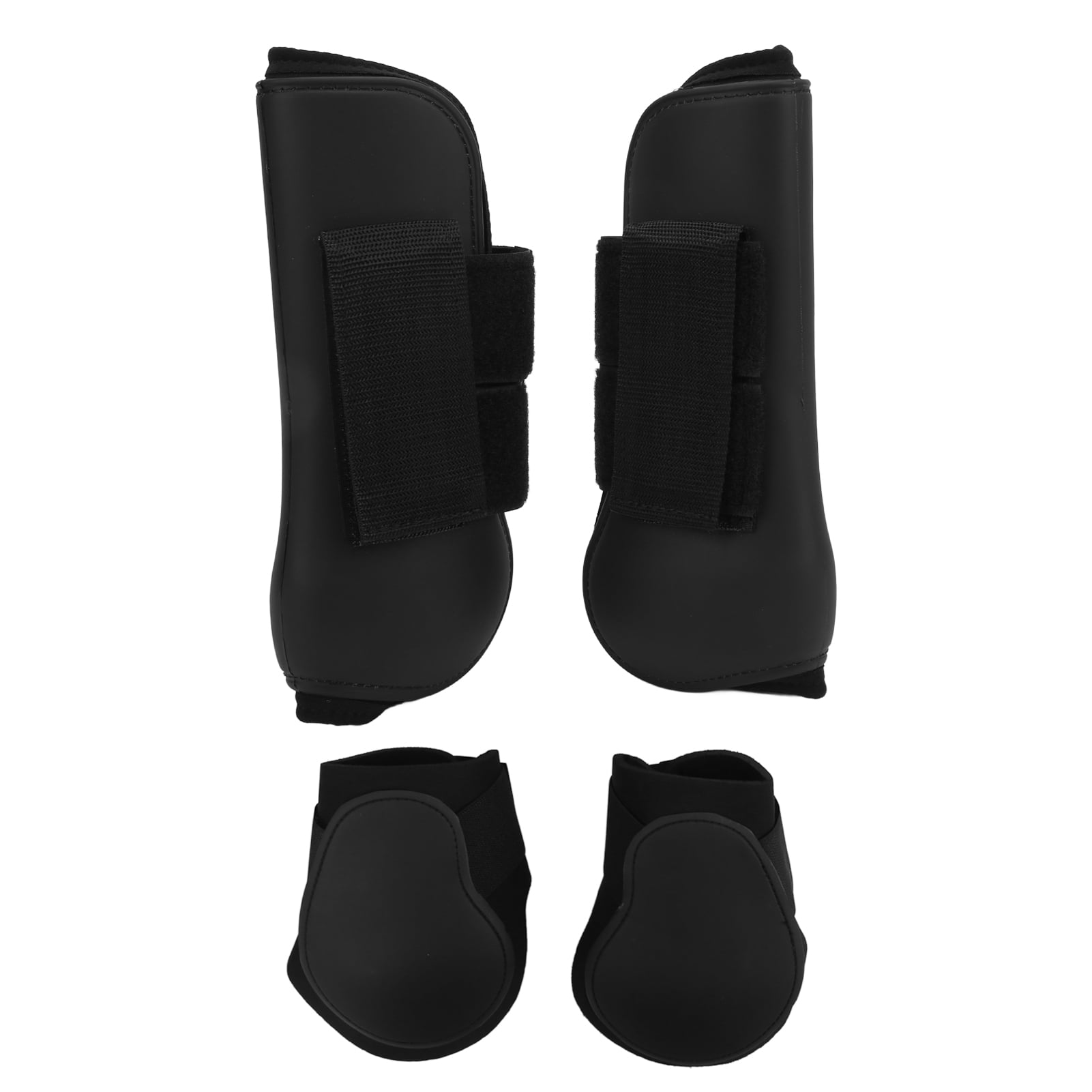 Horse Leg Protection Boots, PU + Cloth Horse Leg Brace Guard 4Pcs For