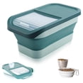 thumbnail image 1 of Contenedor para Croquetas, Caja Hermética de Almacenamiento de Comida Alimento para Mascota Perro Gato, Gran Capacidad Dispensador Plegable con Tapa Deslizante para Arroz Cereal Grano Diverso, 1 of 4