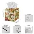 thumbnail image 3 of Psesaysky Tissue Box Cover, Modern PU Leather Square Tissue Box Holder for Creative Decorative, Ideal for Bathrooms/Office/Car/Nightstand/Dining Table, 5.1"X5.1"X5.5", Sunflower Hummingbird, 3 of 7