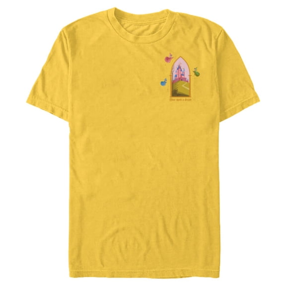 Disney Princess Sleeping Beauty Castle Once Upon a Dream - Short Sleeve Blended T-Shirt for Adults - Customized-Yellow