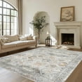 thumbnail image 2 of KUETH 8x10 Area Rugs for Living Room Bedroom, Machine Washable Stain Resistant Non-Shed Carpet,, Low Pile Mat with Non Slip Backing Gray, 2 of 7