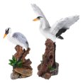 thumbnail image 5 of WEUVEB 2PCS Garden Ornament Crane Statues For Yard Resin Multi For Bird Lovers, 5 of 8