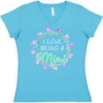thumbnail image 3 of Inktastic I Love Being a Mimi- Circle of Hearts Women's V-Neck T-Shirt, 3 of 5