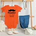 thumbnail image 3 of Grandma's Little Man Funny Mustache Bodysuit Jumper Boys Infant Baby Brisco Brands 12M, 3 of 6