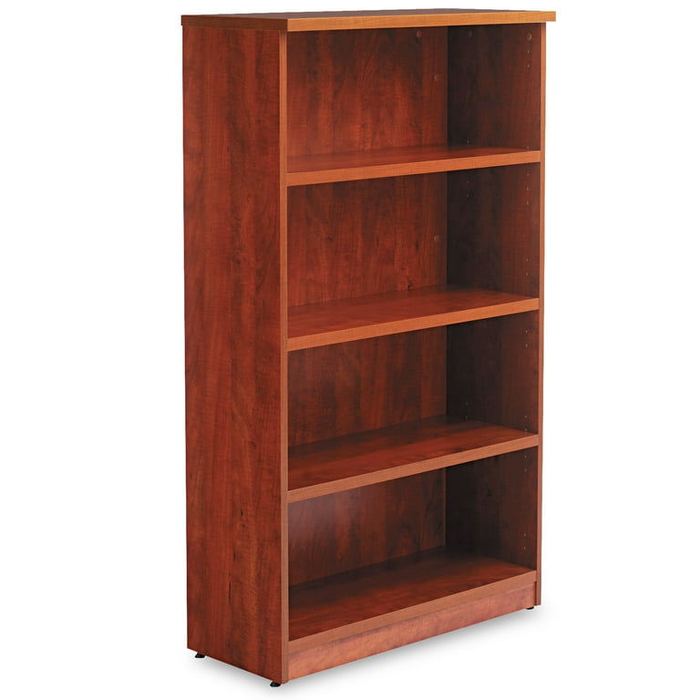 Alera Valencia Series Bookcase, Four-Shelf, 31.75w x 14d x 54.88h, Medium Cherry Alera Valencia Series Bookcase, Four-Shelf, 31.75w x 14d x 54.88h, Medium Cherry
