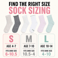 thumbnail image 5 of Muk Luks Whisper Soft Girls Socks, Lightweight Breathable Quarter Crew Socks for Girls, Grey, M, 6 Pack, 5 of 9