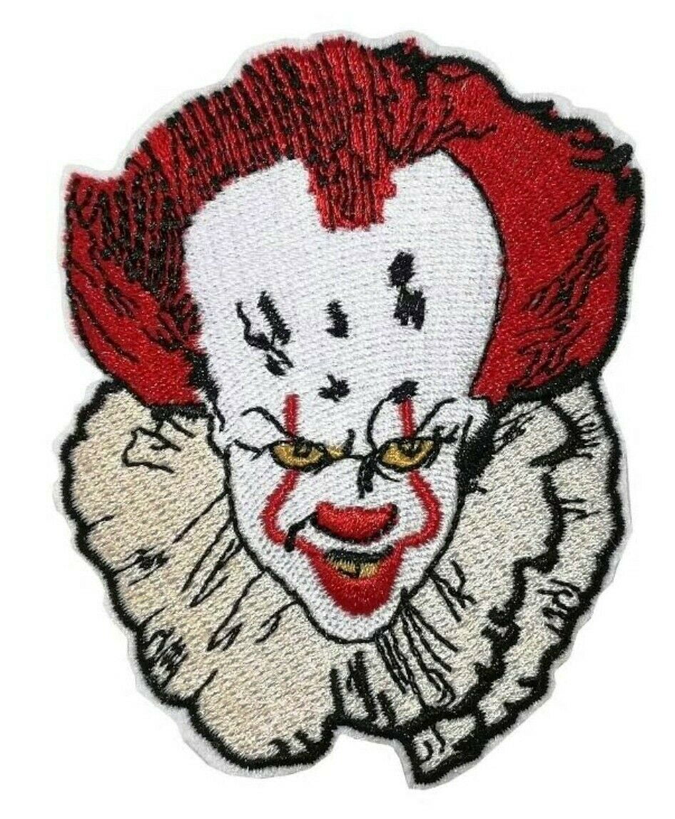 It Movie Pennywise Character 3.25 Inches Tall Embroidered Iron On Patch ...