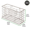 thumbnail image 3 of mDesign Steel Metal Wall Mount Hair Dryer Storage Organizer Basket Holder, Satin, 3 of 6