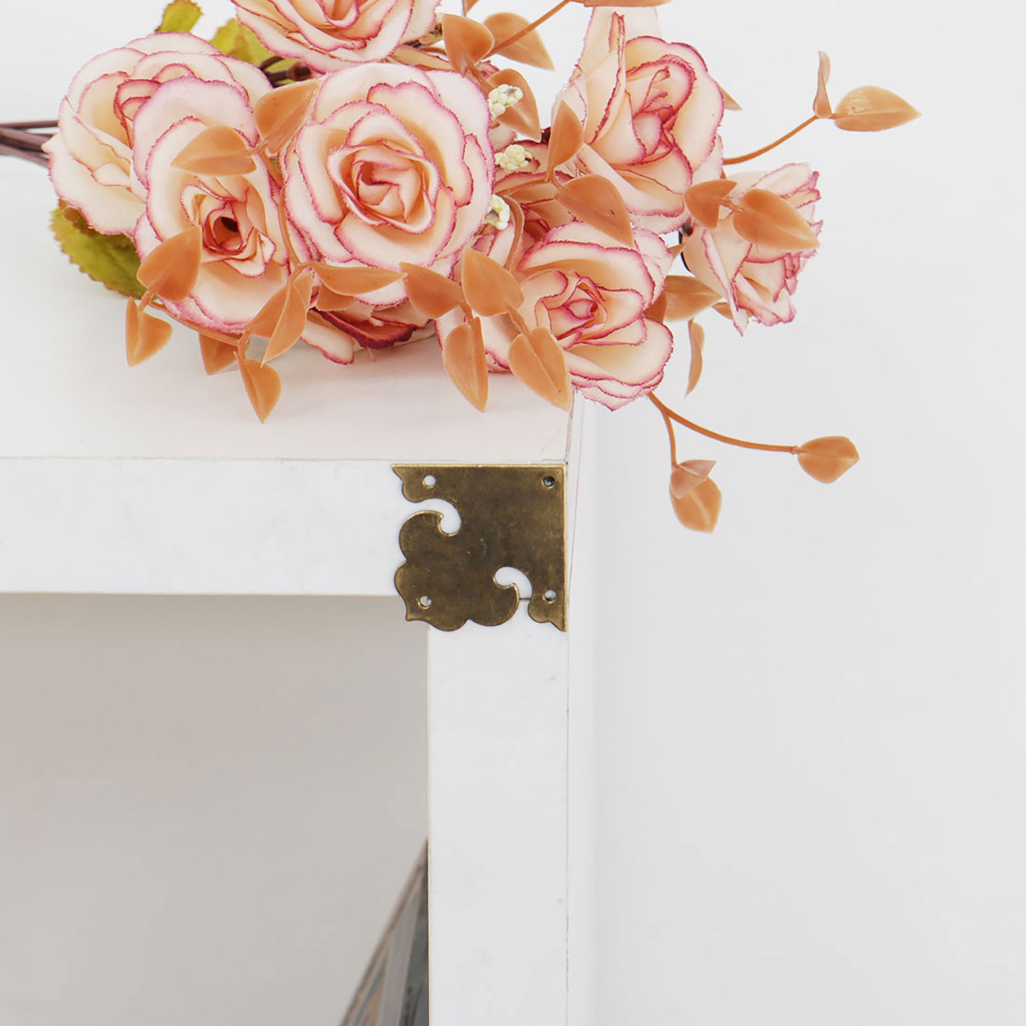 Home Box Corner Protector Vintage Bronze Tone Guard Covers Book Desk