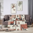thumbnail image 6 of DouZhe Ultra-Soft Micro Fleece Lightweight Flannel Bed Blanket, American Elements Postcards Print Cozy Warm Throw Blankets, 50"x40", 6 of 7