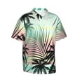 thumbnail image 2 of Balery Tropical Summer Palm Print Men's Hawaiian Shirts Short Sleeve Beach Shirt Relaxed Fit Vacation Button Down Shirts-Small, 2 of 9