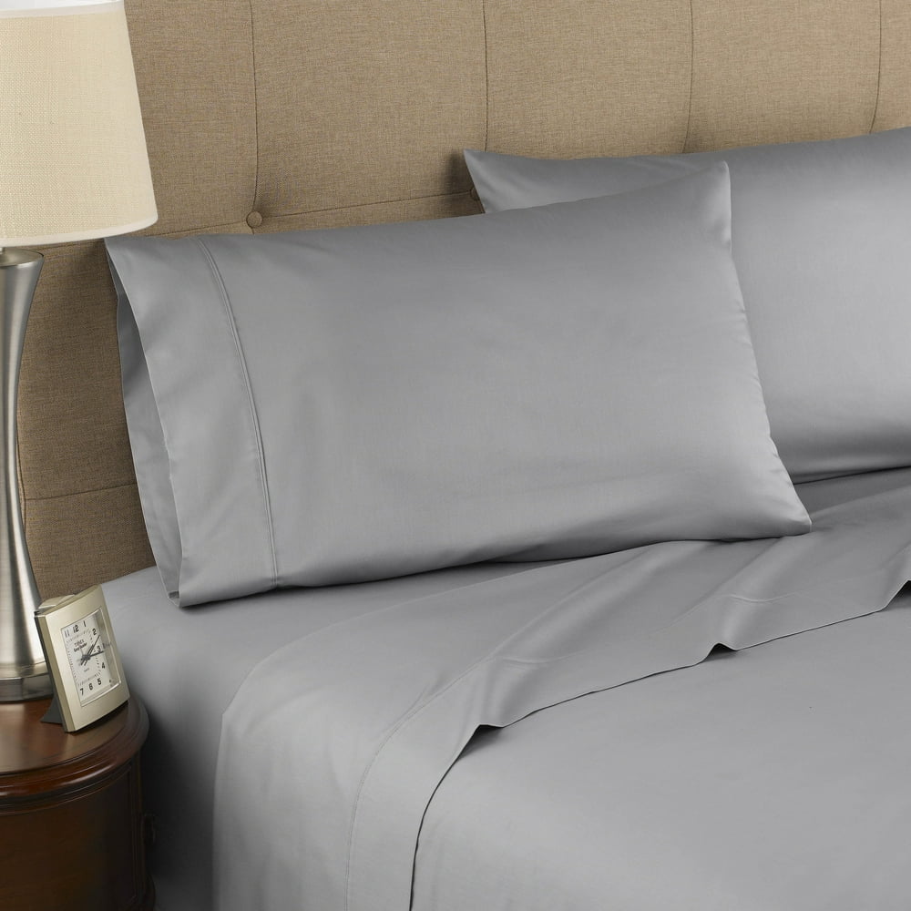 300 Thread Count Certified Organic Cotton Twin Grey Sheet Set - Walmart