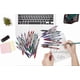 thumbnail image 5 of Precise V5 RT Retractable Rolling Ball Pens, Extra Fine Point (.5mm), Purple Ink, 6pk; Premium Comfort Grip, Bundle with Plastic Reusable Pouch, 5 of 5