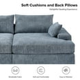 thumbnail image 3 of Contemporary 3-Seater Sofa with Deep Seating Oversized Couch for Living Room Apartment Blue, 3 of 8