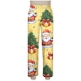 thumbnail image 5 of Tnhcen Women's Button Front Collared Neck Christmas Print Long Sleeve Pajama Set Soft Stretchy Sleepwear Loungewear Cozy Home Outfit S-2XL Plus Sizes Pjs for Women, 5 of 9