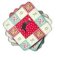 thumbnail image 2 of Caroline's Treasures CK5372FC English Carrier Pigeon Love Foam Coaster Set of 4, Red, 3 1/2 x 3 1/2, multicolor, 2 of 4
