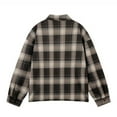 thumbnail image 5 of Stamzod Mens Button Down Shirts Long Sleeve Plaid Pritned Turndown Oversized Shirt Casual Shirts for Men with Pocket Coffee S, 5 of 5