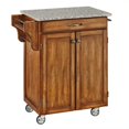 thumbnail image 1 of Homestyles Cottage Oak Wood Cart with Salt and Pepper Granite Top, 1 of 2