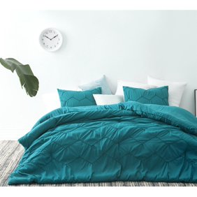 Byb Peacock Blue Pin Tuck Comforter Walmart Com