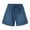 Blue, variant on Womens Shorts Plus Size Comfy Drawstring Elastic Waist Pocket Pants