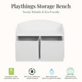 thumbnail image 3 of Evolur Playthings Storage Bench, White, 3 of 7