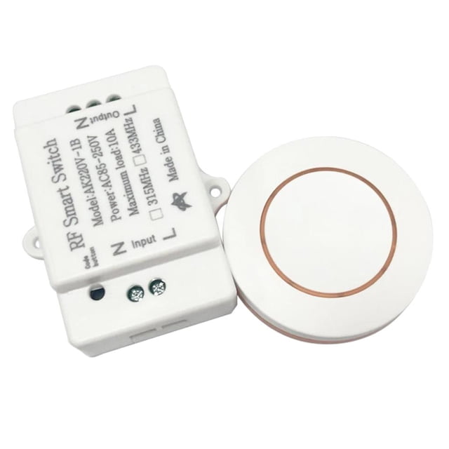 Interruptor de lámpara De Pared De 1 Canal - Interruptor Eléctrico De La Lámpara Del Panel De 1 Botón - telemando Inalámbrico RF De 433 Mhz Cola Módulo de interruptor de control de relé