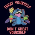 thumbnail image 2 of Women's Lilo & Stitch Treat Yourself Stitch Graphic Tee Navy Blue X Large, 2 of 4
