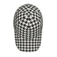 thumbnail image 4 of Daiia Houndstooth Black And White Baseball Cap Men Women Classic Adjustable For Running Workout And Outdoor Activitie All Season Dad Hat Gift, 4 of 9