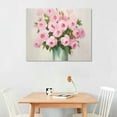 thumbnail image 2 of COMIO  Framed Pink Flowers Canvas Prints Wall Art Roses in Vase Wall Decor Nature Rustic Woman Home Decor Painting Picture for Bathroom Bedroom Living Room, 2 of 4