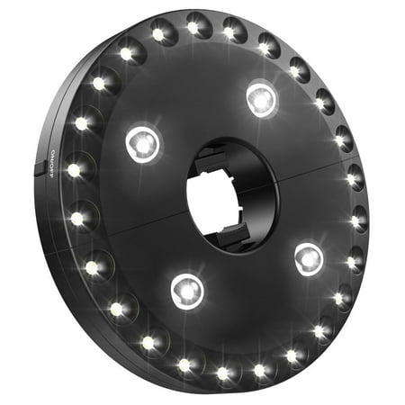 Rechargeable Led Umbrella Light FeelGlad Patio Umbrella Light, Umbrella Pole Night Light for Patio Umbrellas, 3 Brightness Mode Cordless 28 LED Lights, 4 AA Battery Operated, Camping Tents or Outdoor Use Black ()