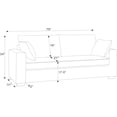 thumbnail image 4 of Aukfa 89" Corduroy Sofa, Comfy 3 Seater Couch for Living Room, Small Space, Apartment, Gray, 4 of 8