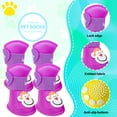 thumbnail image 2 of GASTROPOD 4Pcs Dog Booties,Silicone Waterproof Rainy Dog Shoes Small Size Dogs,Flexible Light Dog Shoes for Hot Pavement,Purple, 2 of 7