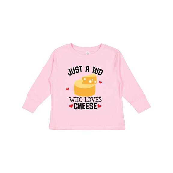 Inktastic Cheese Lover Kids Boys or Girls Long Sleeve Toddler T-Shirt