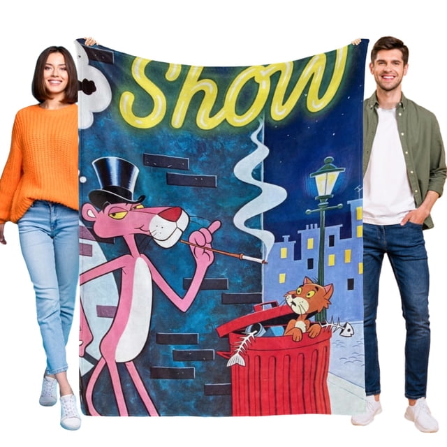 El Show de la Pantera Rosa anti-pilling, suave, ligera, esponjosa y acogedora de lujo para hogar y cocina – Perfecta para niños y adultos,130X150cm
