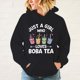 thumbnail image 1 of Sudadera con capucha para mujer y hombre, con estampado de Just A Girl Who Loves Boba Tea, ropa de calle informal de invierno, tops de talla grande, 1 of 4