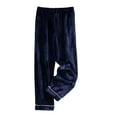thumbnail image 3 of Meichang Mens Fleece Pajama Pants Pjs Bottoms Winer Warm Sleepwear Lounge Pants Elastic Waist Soft Loose Fit Sleep Pant, 3 of 4