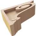 thumbnail image 6 of 2"W x 6"D x 4"H Classic Scroll Rough Cedar Woodgrain TimberThane Corbel, Primed Tan, 6 of 6