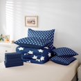 thumbnail image 6 of Manfei Boho Stars 7 Pieces Full Size Bedding Sets,Playful Design Full Size Bed in a Bag,Navy White,Navy Blue Reversible, 6 of 7