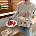 thumbnail image 4 of Bolsa de maquillaje fresca y encantadora con algodón de estilo rústico, bolsa de almacenamiento portátil de gran capacidad para el lavado y el dimensionamiento de la mujer., 4 of 6