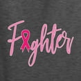 thumbnail image 2 of Wild Bobby, Fighter Breast Cancer Survivor, Breast Cancer Awareness, Front and Back Unisex Graphic Hoodie Sweatshirt, Heather Black, X-Large, 2 of 4