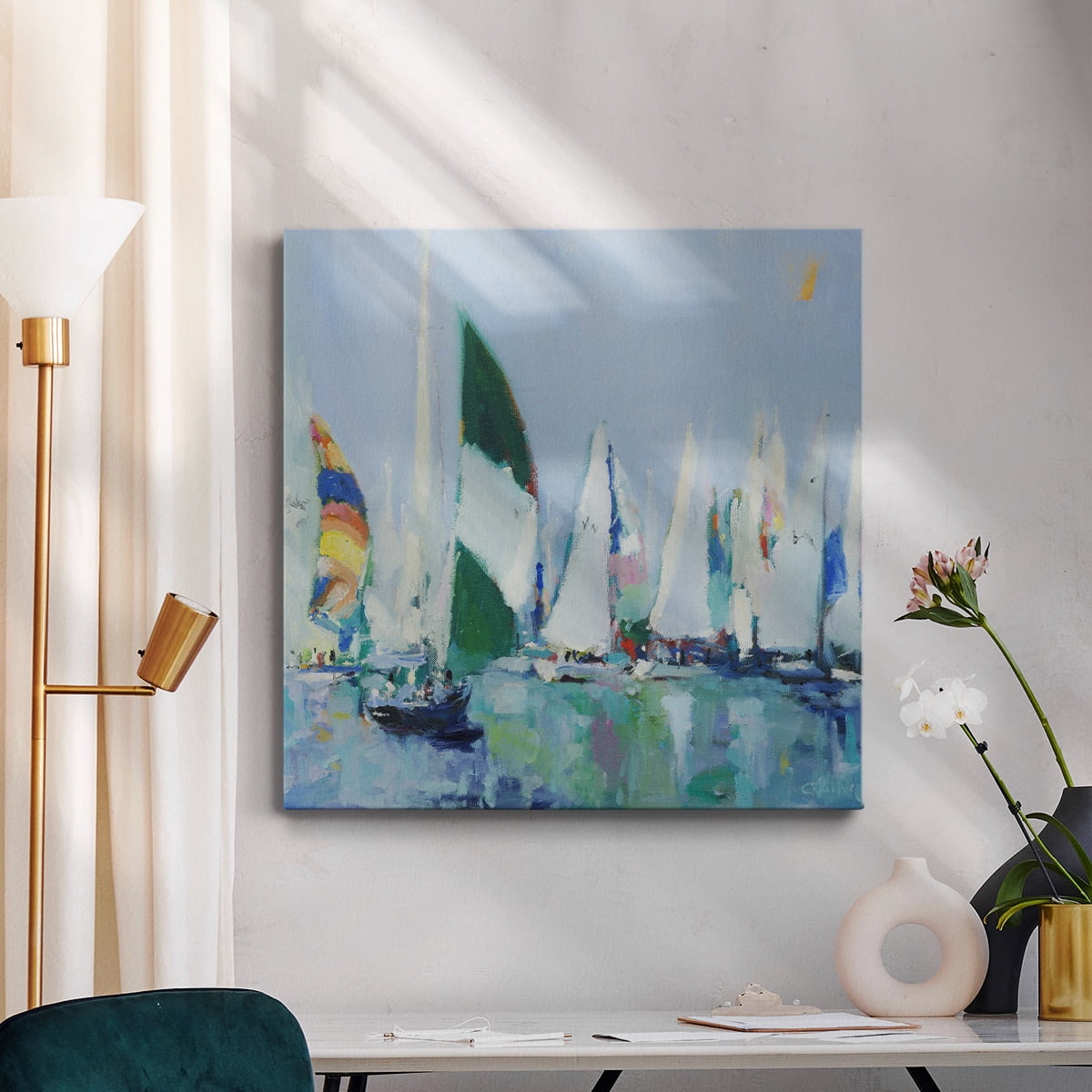 Wexford Home Parking Lot-Premium Gallery Wrapped Canvas, 16" x 16" - Ready to Hang