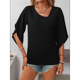 thumbnail image 5 of Blusa Informal Elegante de con Cuello en V para Mujer, 1/2, Verano 2025 Negro XL, 5 of 9