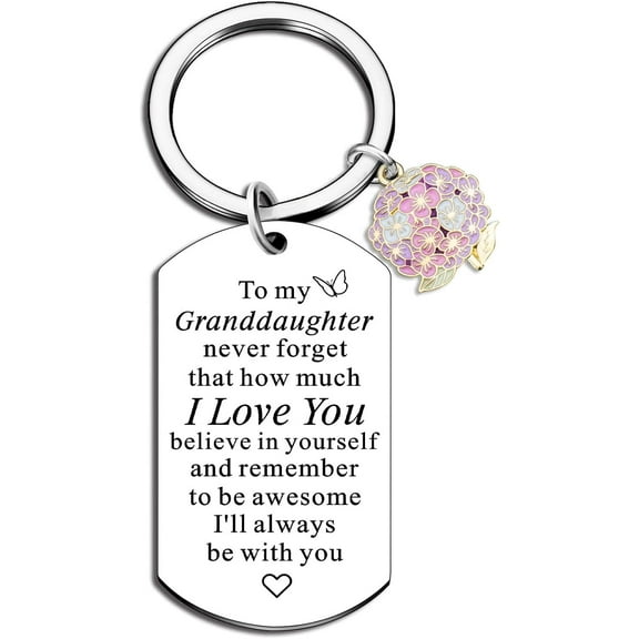 Womens Stocking Stuffers for Granddaughter Gifts From Grandma Nana Grandpa To My Badass Granddaughter Keychain Gifts for Granddaughters from Grandparents Christmas Gifts Womens Stocking Stuffers