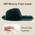 thumbnail image 4 of LongBay Women's Fuzzy Faux Fur Memory Foam Cozy Flat Spa Slide Slippers Comfy Open Toe Slip On House Shoes Sandals, 4 of 6