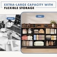 thumbnail image 3 of edx 9-Drawer Fabric Dresser TV Stand, Multifunctional Storage Cabinet with Power Outlets & LED Light, Rust, 3 of 9