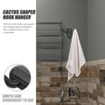 thumbnail image 2 of WEAVILUX Cactus Shape Coat Rack Cactus Shaped Hook Dark Grey Alloy 1Set for Wall Mountable, 2 of 8