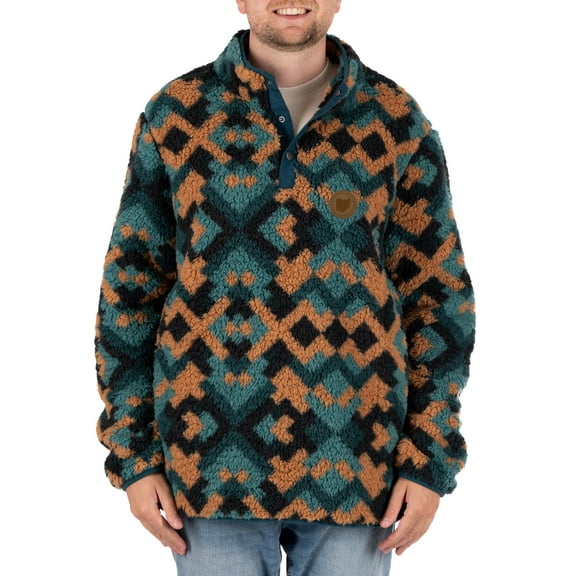 Unisex Custom State Ohio Pattern Fleece Quarter Snap Pullover Sweater from Home Free, Sizes S-2XL